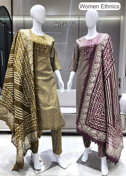 Pom Pom Dupatta 1007 Women Ethnics Readymade Cotton Pant Suits Manufacturer