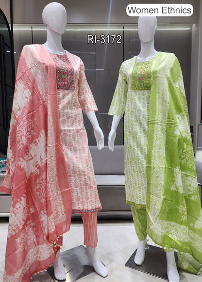 Pom Pom Dupatta 1007 Women Ethnics Readymade Cotton Pant Suits Manufacturer