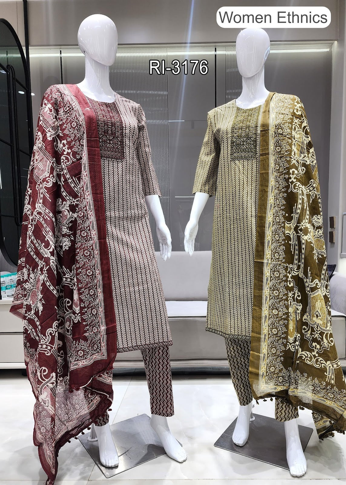 Pom Pom Dupatta 1007 Women Ethnics Readymade Cotton Pant Suits Manufacturer