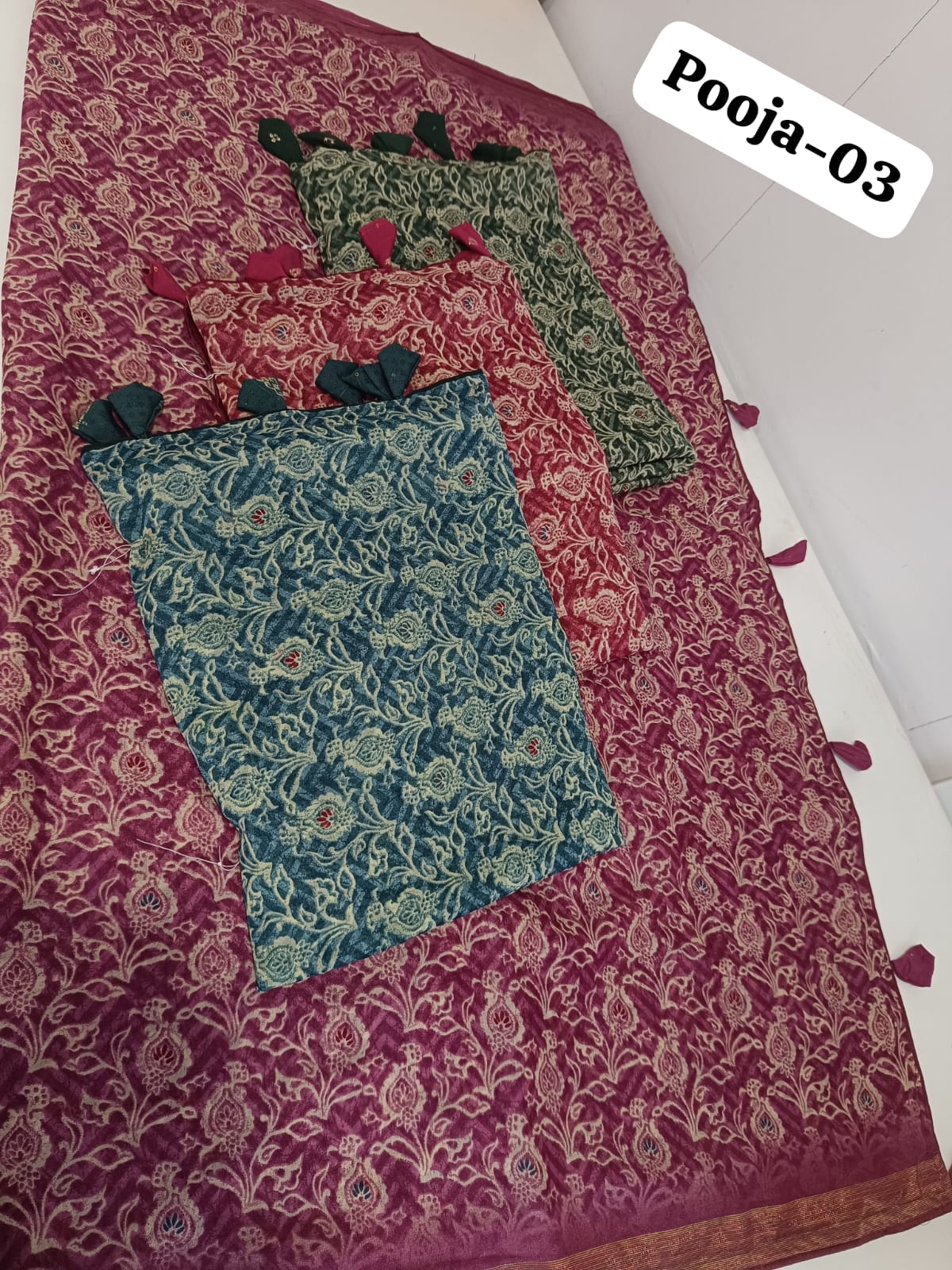 Pooja 3 Kalpveli Nilgiri Chiffon Sarees Supplier Ahmedabad