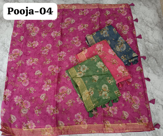 Pooja 4 Kalpveli Nilgiri Chiffon Sarees Exporter