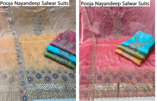 Pooja Nayandeep Burberry Salwar Suits Manufacturer Ahmedabad