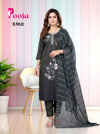 Pooja Prmnt Shimmer Readymade Pant Style Suits Supplier Gujarat