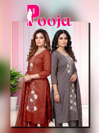 Pooja Prmnt Shimmer Readymade Pant Style Suits Supplier Gujarat