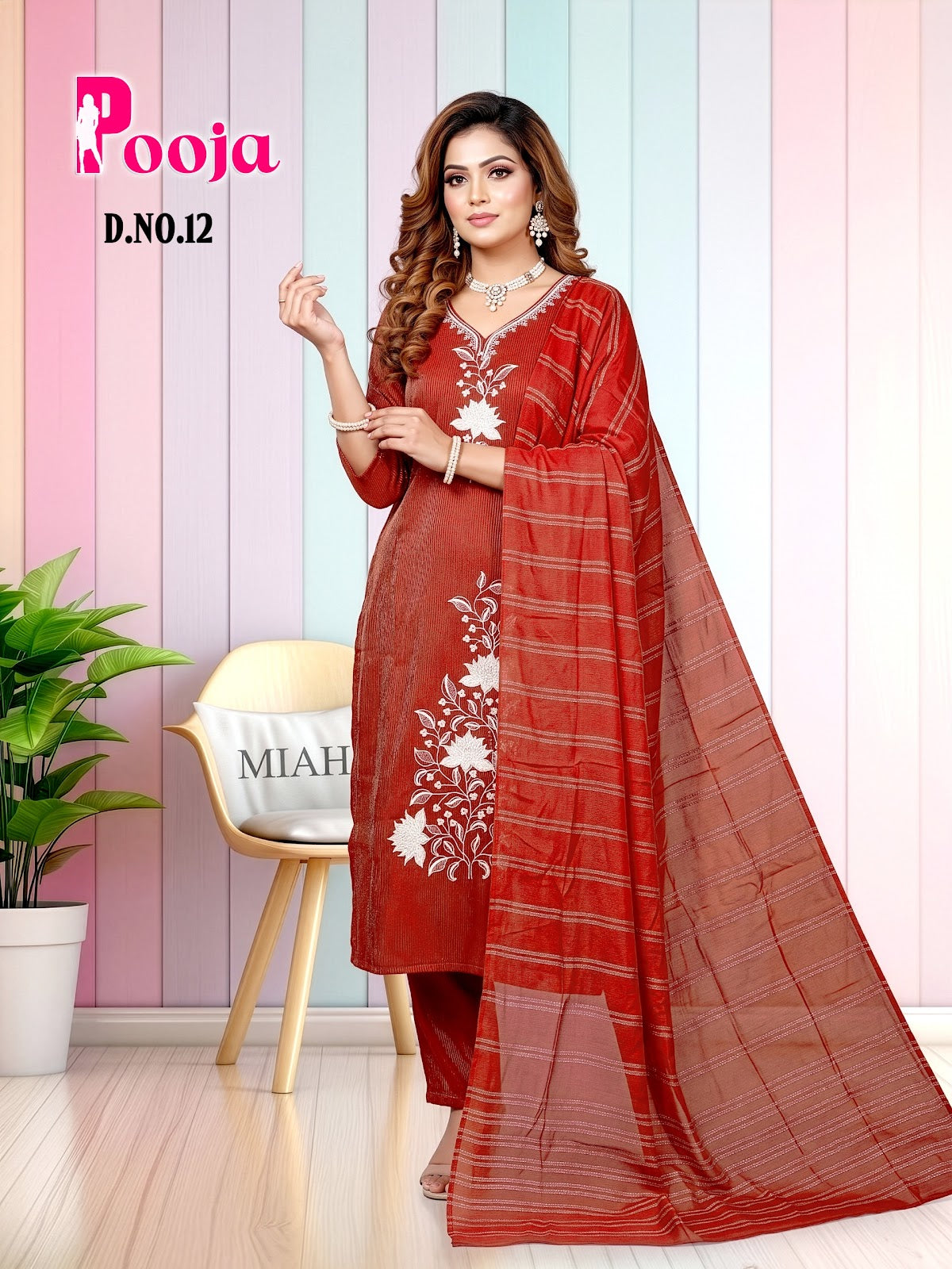 Pooja Prmnt Shimmer Readymade Pant Style Suits Supplier Gujarat