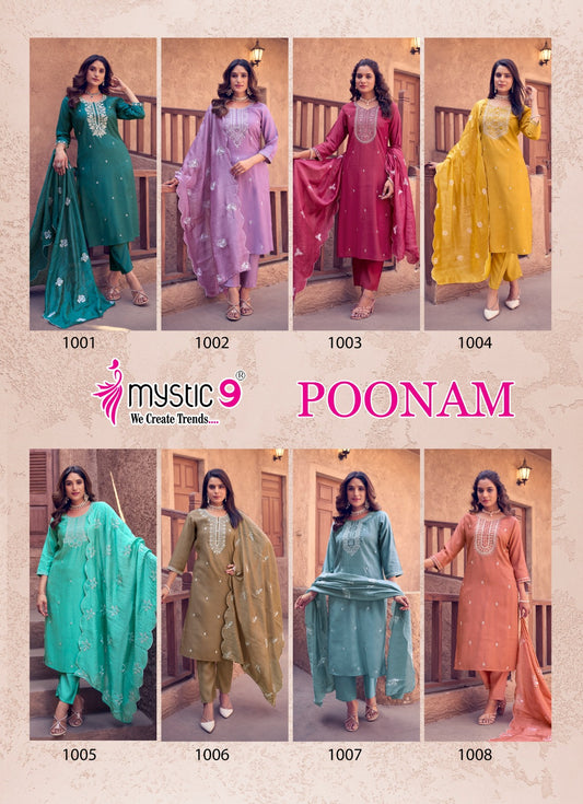 Poonam Vol 1 Mystic 9 Vetican Readymade Pant Style Suits Supplier