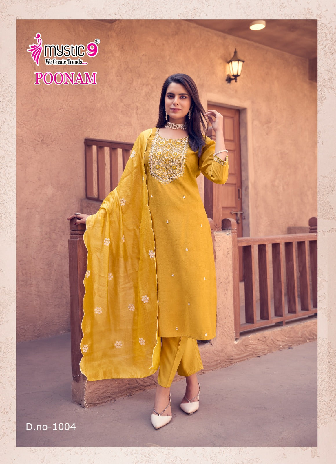 Poonam Vol 1 Mystic 9 Vetican Readymade Pant Style Suits Supplier