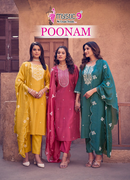Poonam Vol 1 Mystic 9 Vetican Readymade Pant Style Suits Supplier