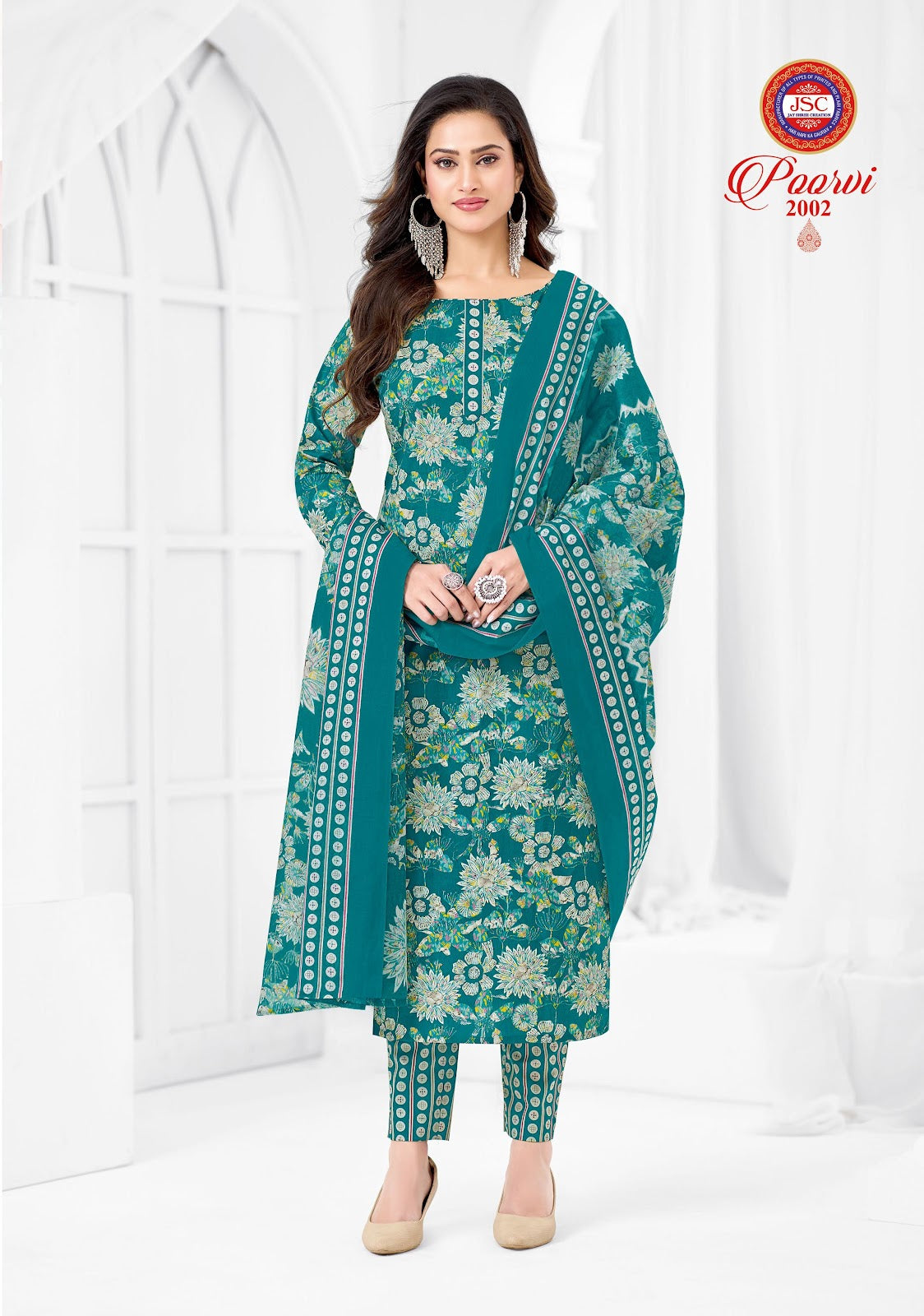Poorvi Vol 2 Jsc Cotton Dress Material Wholesaler India