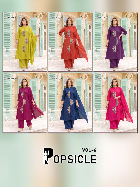 Popsicle Vol 6 Prmnt Dhabu Readymade Cotton Pant Suits Supplier Gujarat
