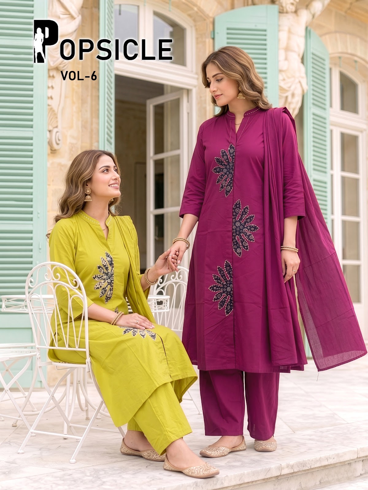 Popsicle Vol 6 Prmnt Dhabu Readymade Cotton Pant Suits Supplier Gujarat