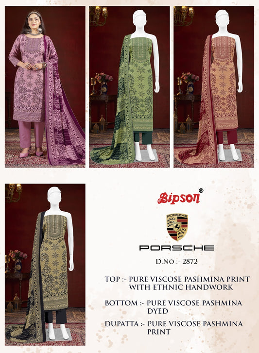 Porsche 2872 Bipson Prints Viscose Pashmina Suits Supplier