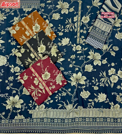 Porsche 3525 Bipson Prints Pashmina Suits Manufacturer