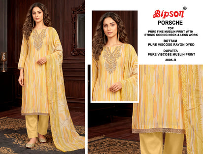 Porsche 3780-3805 Bipson Prints Muslin Pant Style Suits Supplier India
