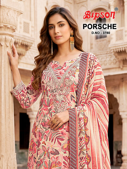 Porsche 3780-3805 Bipson Prints Muslin Pant Style Suits Supplier India