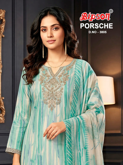 Porsche 3780-3805 Bipson Prints Muslin Pant Style Suits Supplier India