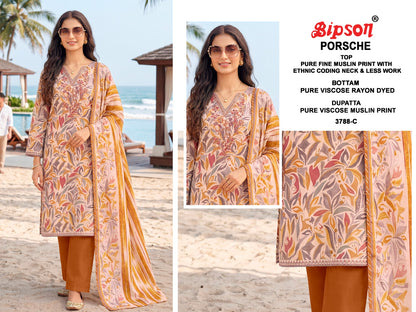 Porsche 3788 Bipson Prints Muslin Pant Style Suits Exporter