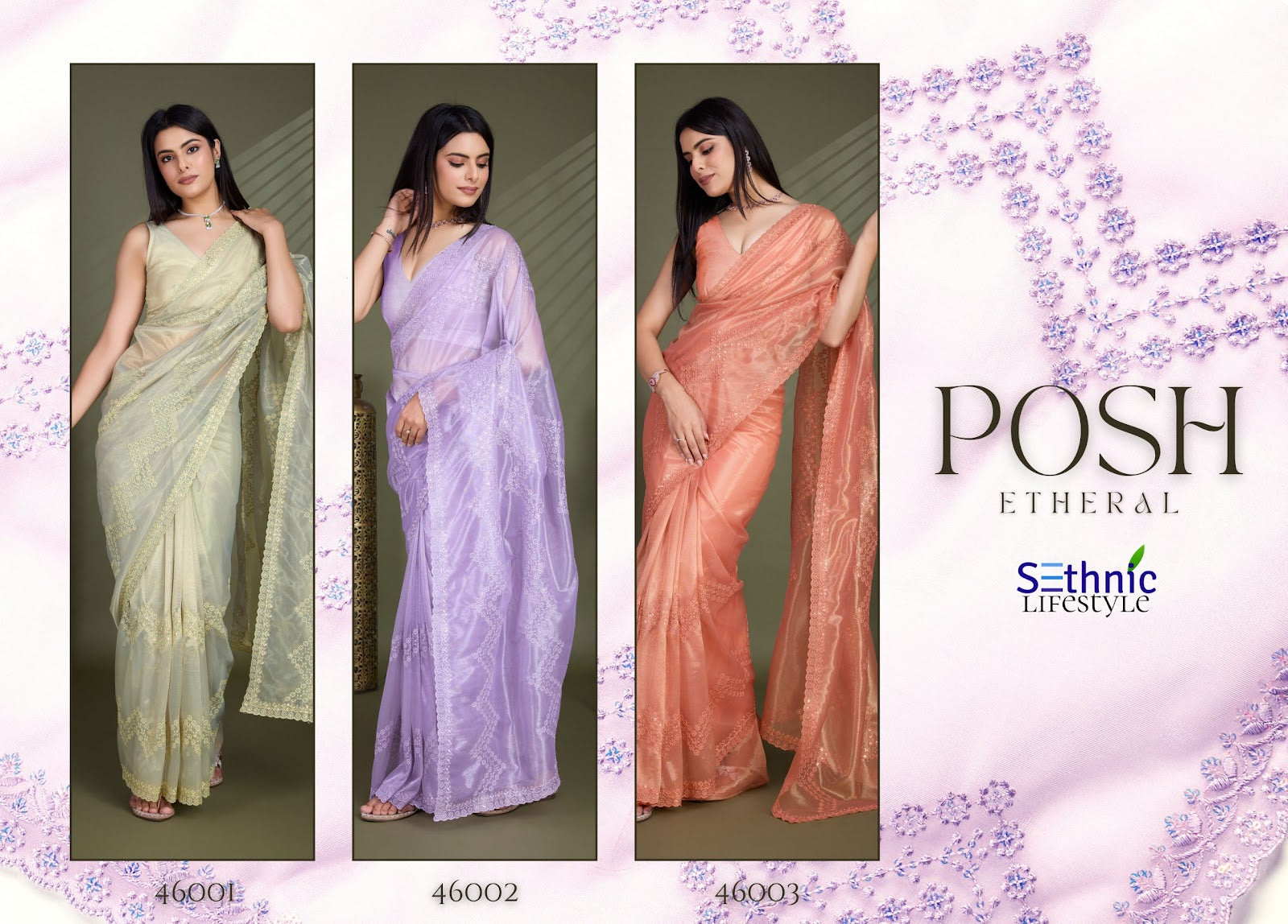 Posh Sethnic Gold Infused Sarees Wholesaler