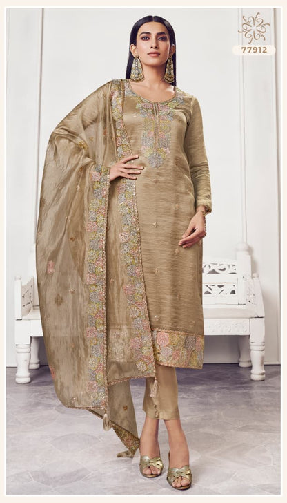 Poshak Kuleesh Vinay Fashion Llp Soft Silk Pant Style Suits Wholesale