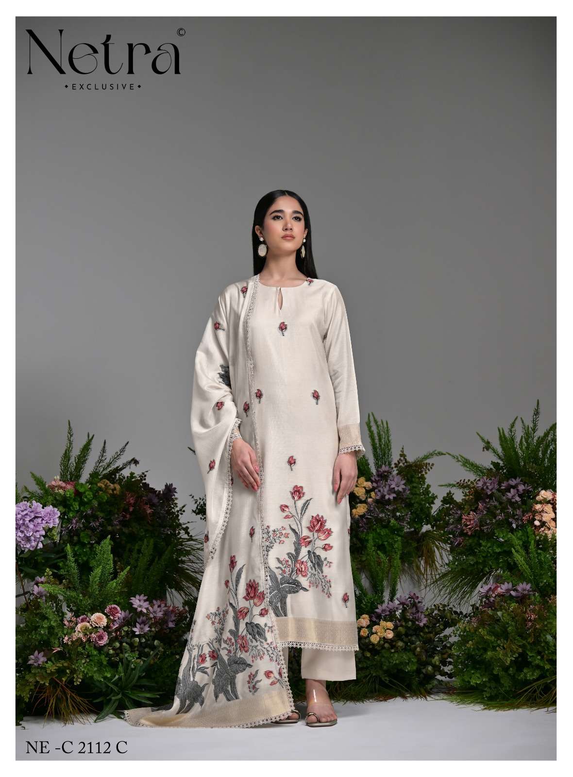 Poshak Netra Bemberg Pant Style Suits Exporter