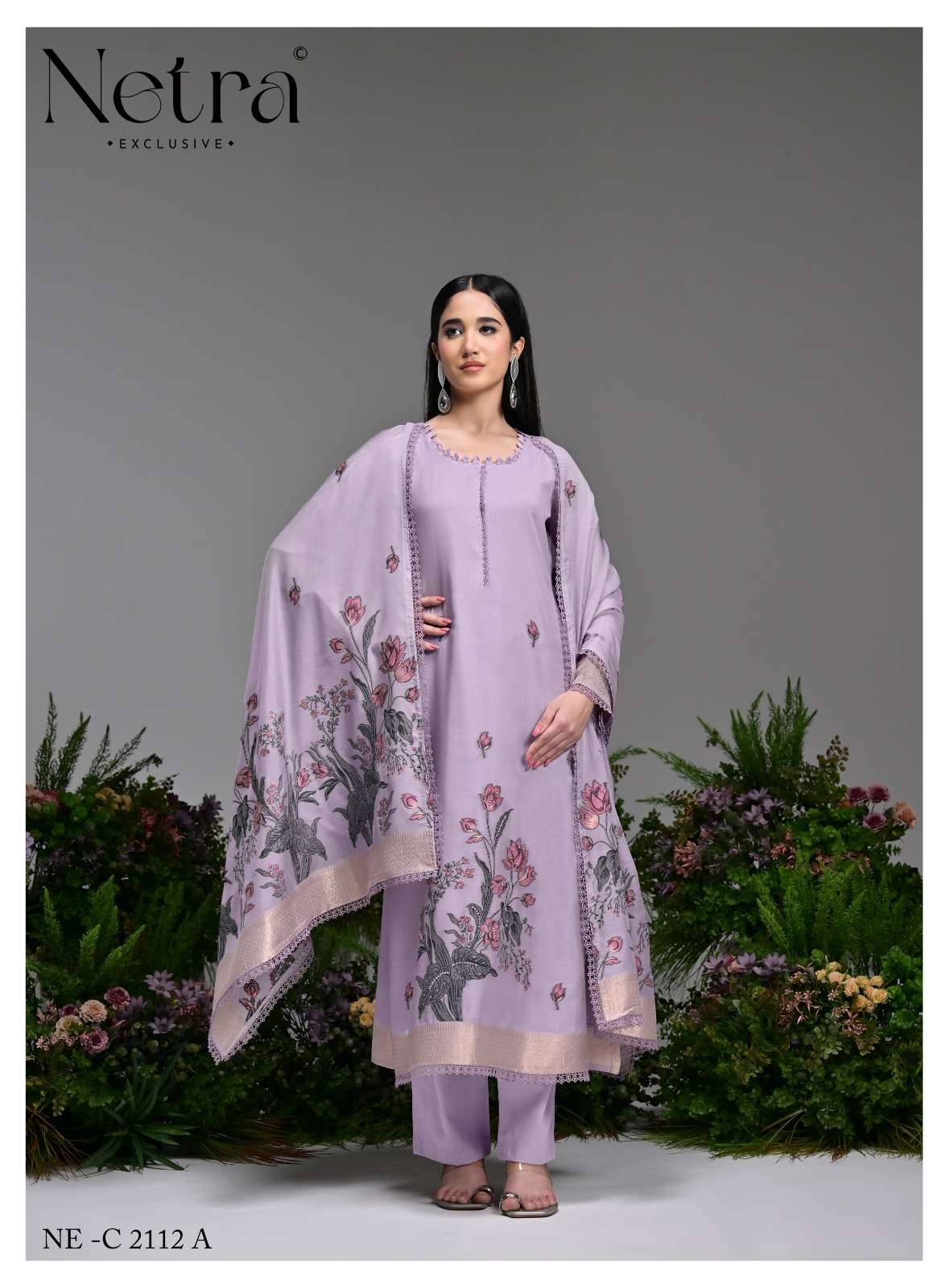 Poshak Netra Bemberg Pant Style Suits Exporter