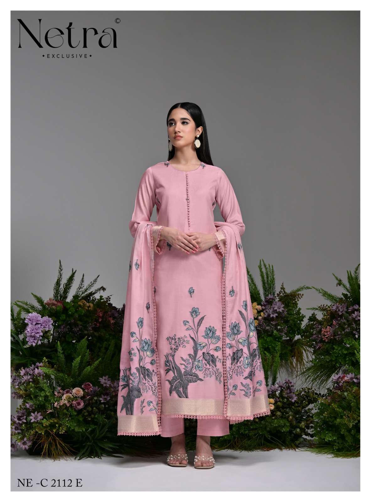 Poshak Netra Bemberg Pant Style Suits Exporter