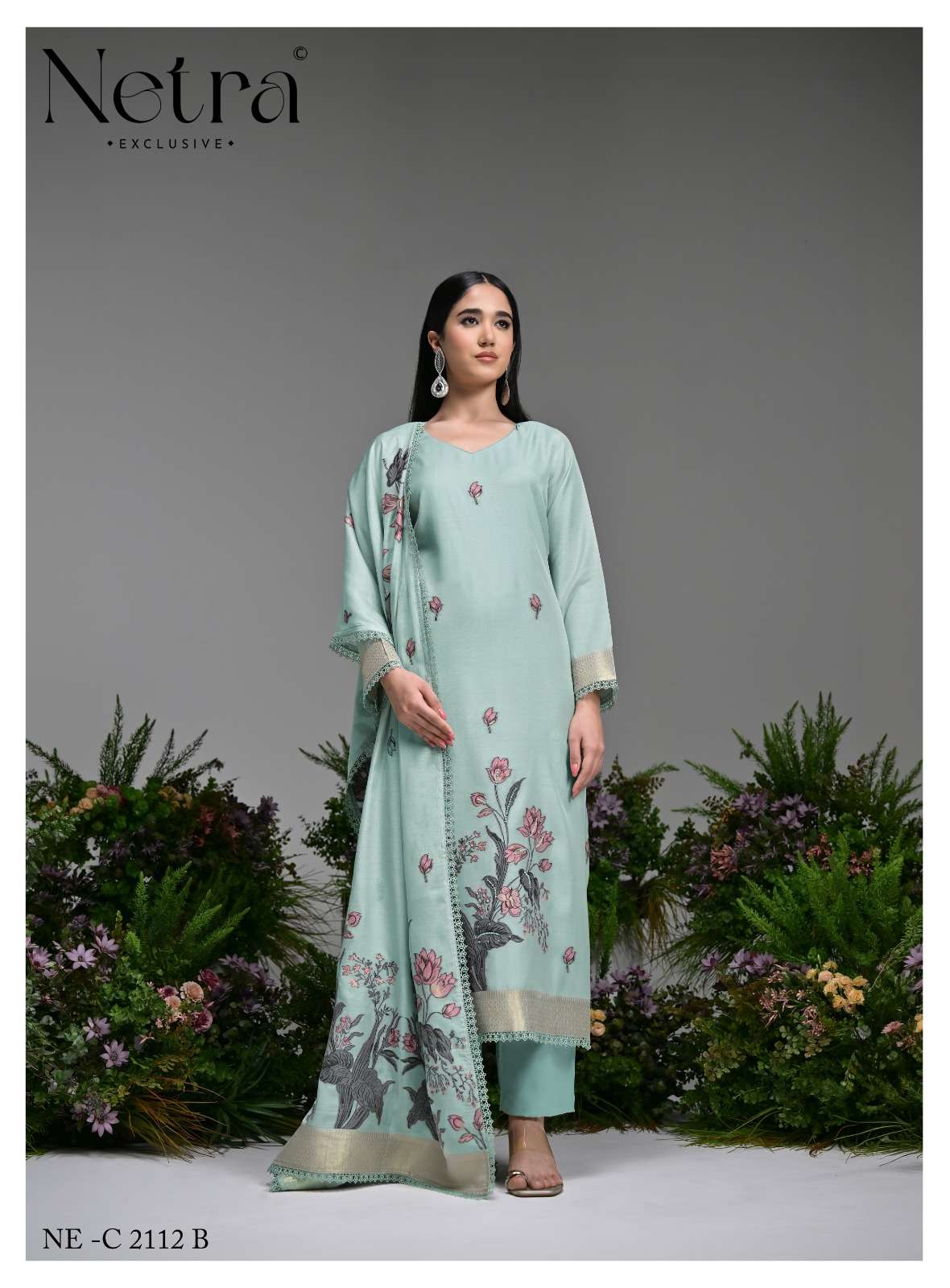 Poshak Netra Bemberg Pant Style Suits Exporter