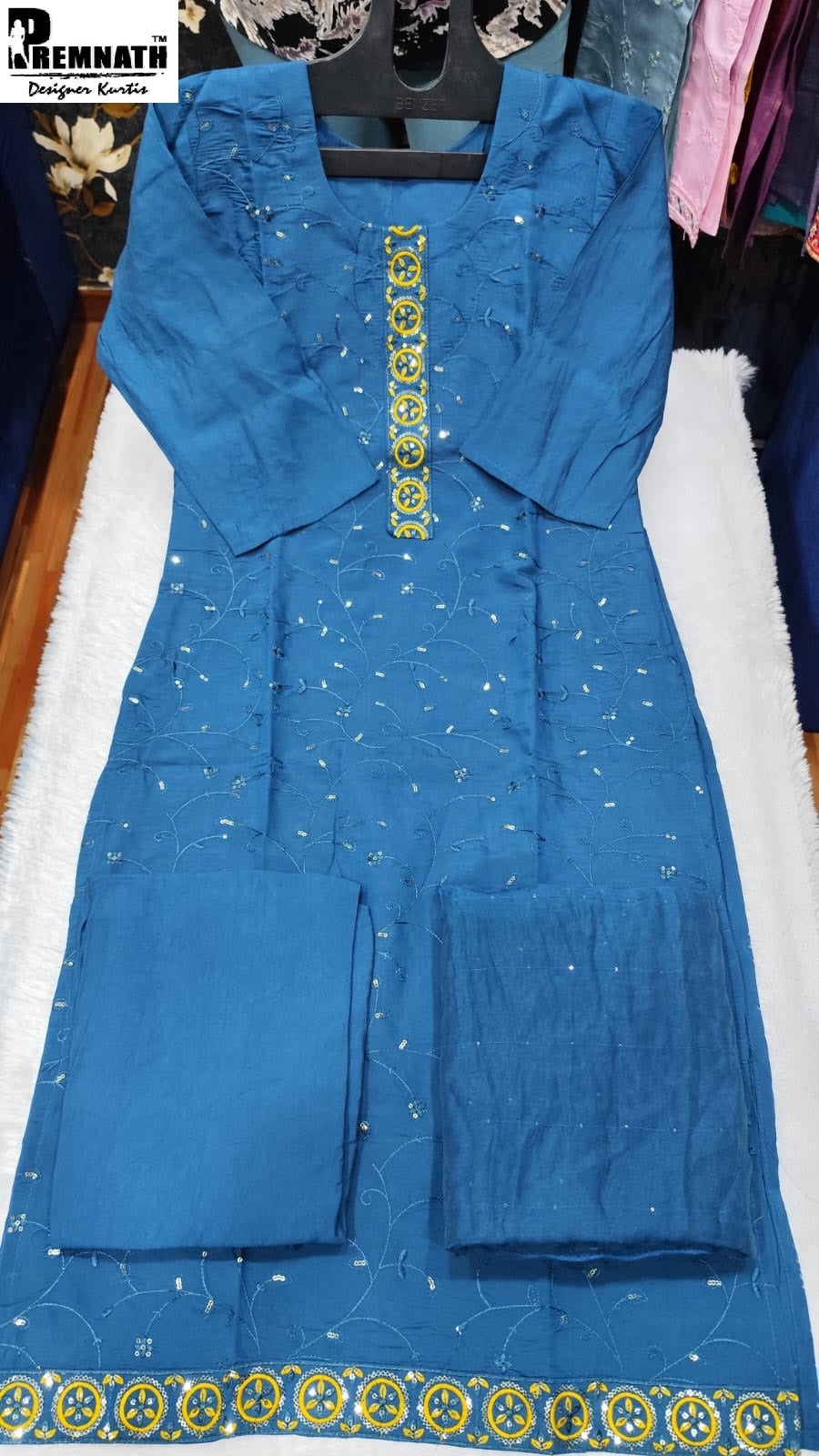 Poshak Premnath Roman Silk Readymade Pant Style Suits Manufacturer India