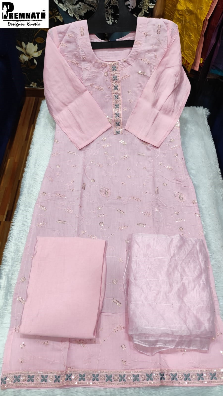 Poshak Premnath Roman Silk Readymade Pant Style Suits Manufacturer India