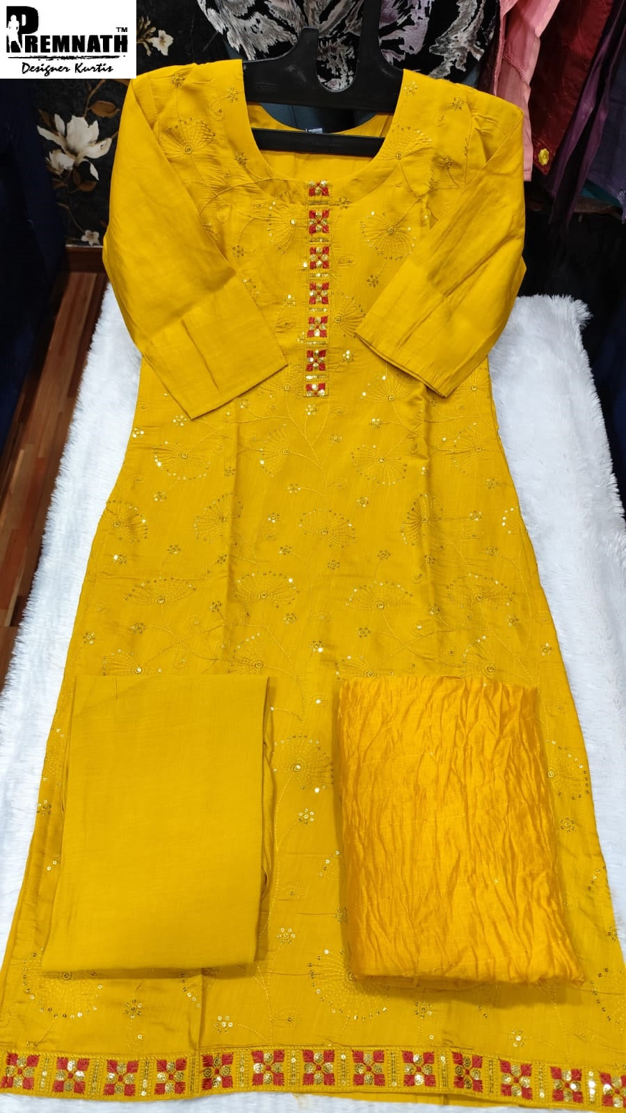 Poshak Premnath Roman Silk Readymade Pant Style Suits Manufacturer India