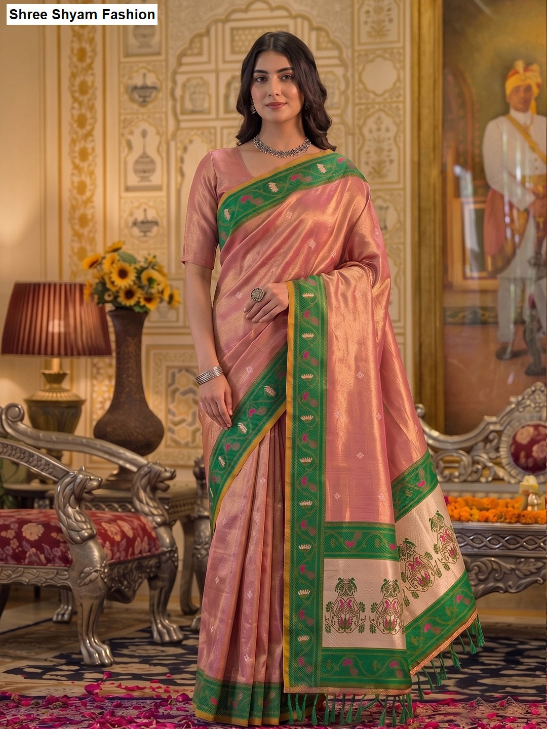 Poshak Shree Shyam Fashion Tissue Silk Sarees Wholesaler Gujarat