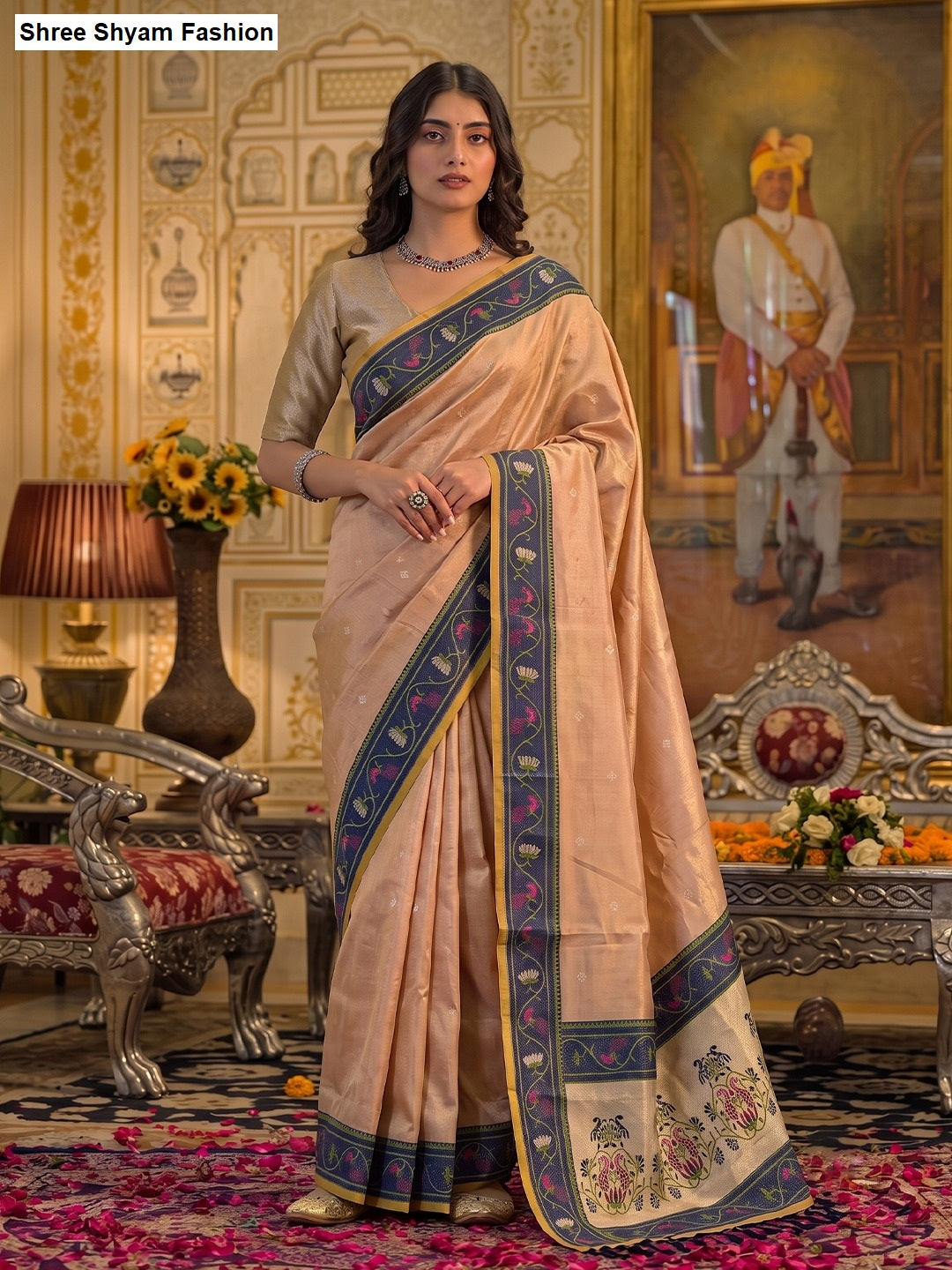 Poshak Shree Shyam Fashion Tissue Silk Sarees Wholesaler Gujarat