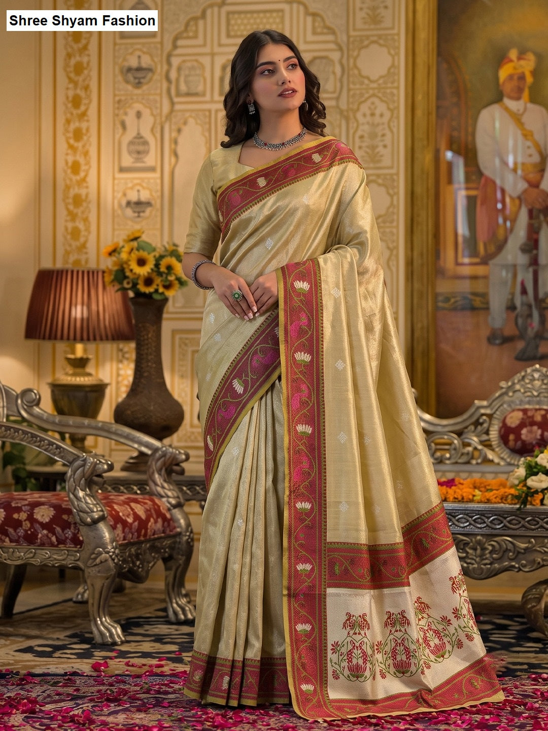 Poshak Shree Shyam Fashion Tissue Silk Sarees Wholesaler Gujarat