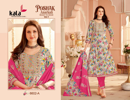 Poshak Vol 1 A Kala Cotton Readymade Anarkali Suits Wholesaler Gujarat