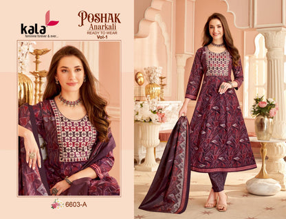 Poshak Vol 1 A Kala Cotton Readymade Anarkali Suits Wholesaler Gujarat
