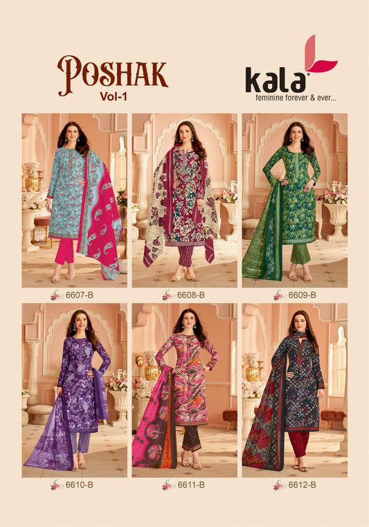 Poshak Vol 1 Kala Cotton Dress Material Supplier Gujarat