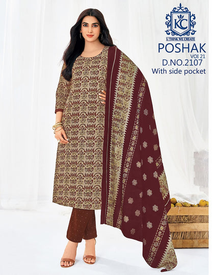 Poshak Vol 21 Kcf Readymade Cotton Pant Suits Wholesaler Gujarat