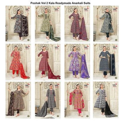 Poshak Vol 2 Kala Cotton Readymade Anarkali Suits Wholesale