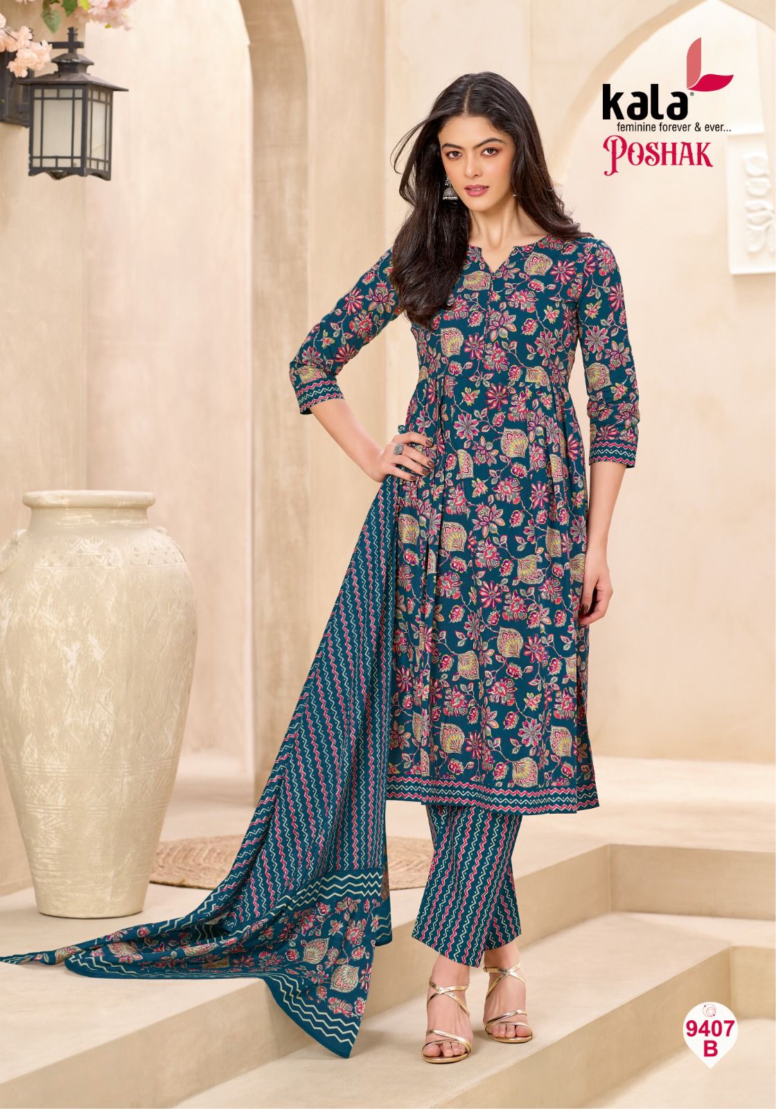 Poshak Vol 3 Kala Cotton Dress Material Wholesale