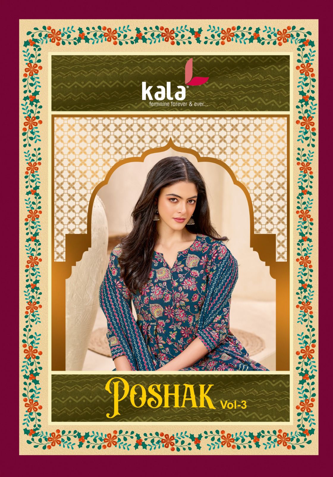 Poshak Vol 3 Kala Cotton Dress Material Wholesale