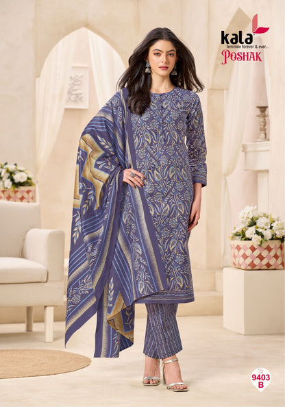 Poshak Vol 3 Kala Cotton Dress Material Wholesale