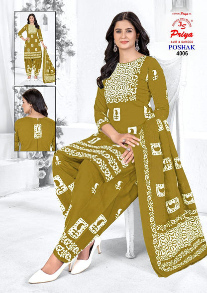 Poshak Vol 4 Js Priya Cotton Dress Material Wholesale