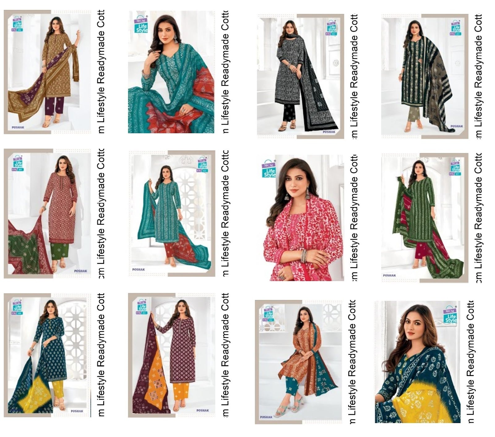 Poshak Vol 4 Mcm Lifestyle Readymade Cotton Pant Suits Wholesaler Gujarat