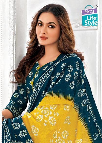 Poshak Vol 4 Mcm Lifestyle Readymade Cotton Pant Suits Wholesaler Gujarat