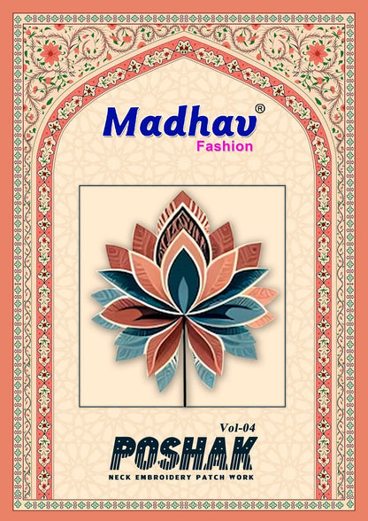 Poshak Vol 4 Patch Work Madhav Fashion Readymade Cotton Pant Suits Wholesaler Ahmedabad