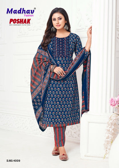Poshak Vol 4 Patch Work Madhav Fashion Readymade Cotton Pant Suits Wholesaler Ahmedabad