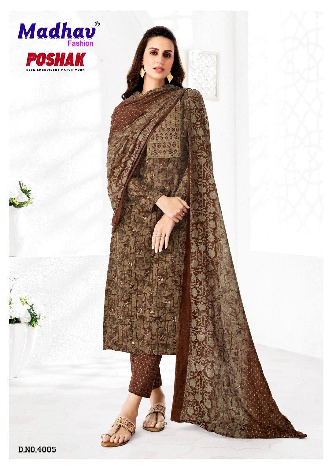 Poshak Vol 4 Patch Work Madhav Fashion Readymade Cotton Pant Suits Wholesaler Ahmedabad