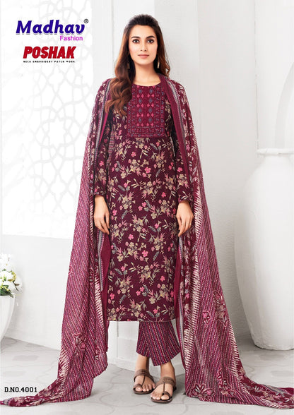 Poshak Vol 4 Patch Work Madhav Fashion Readymade Cotton Pant Suits Wholesaler Ahmedabad