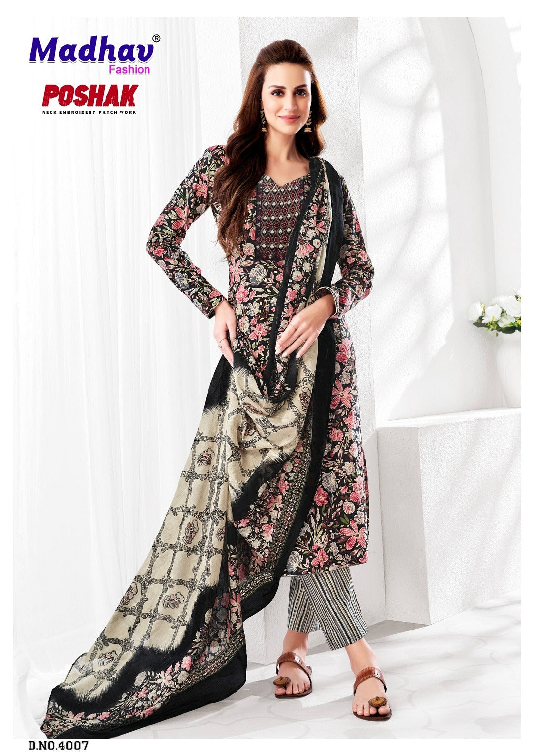 Poshak Vol 4 Patch Work Madhav Fashion Readymade Cotton Pant Suits Wholesaler Ahmedabad