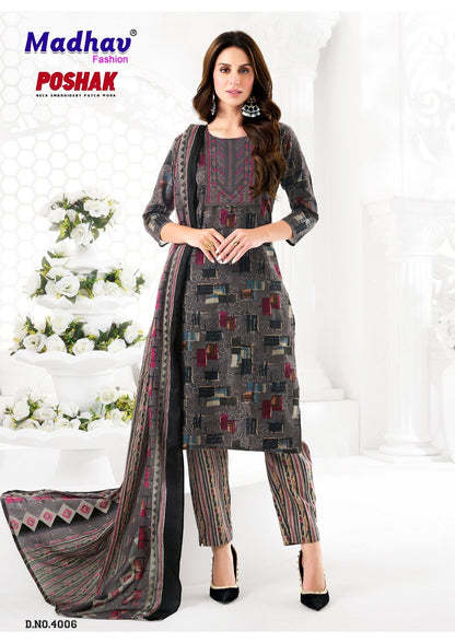 Poshak Vol 4 Patch Work Madhav Fashion Readymade Cotton Pant Suits Wholesaler Ahmedabad